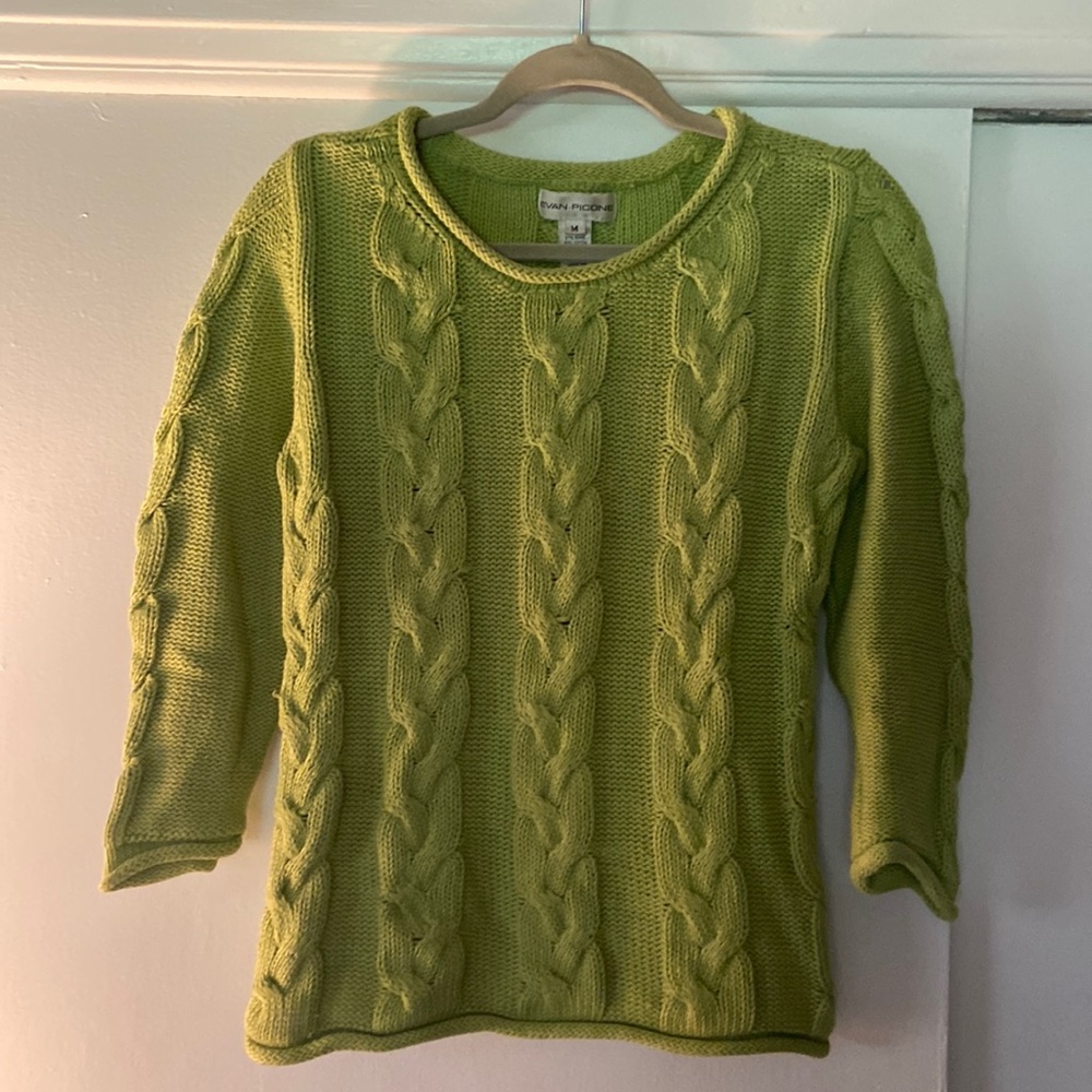 Evan Picone cable knit sweater